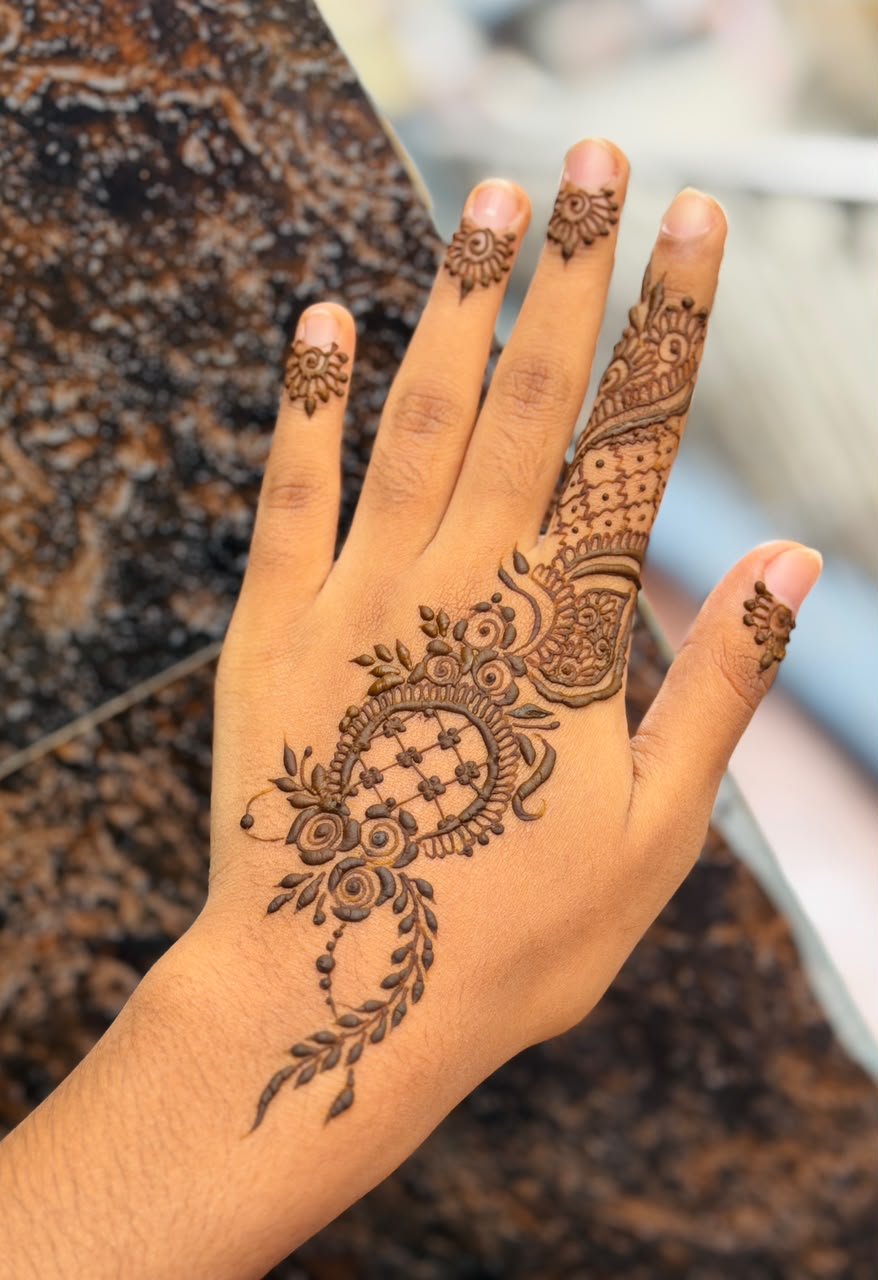 Traditional Indian henna art 17 by Henna Tales by Thaash, mehendi artist in Bangalore